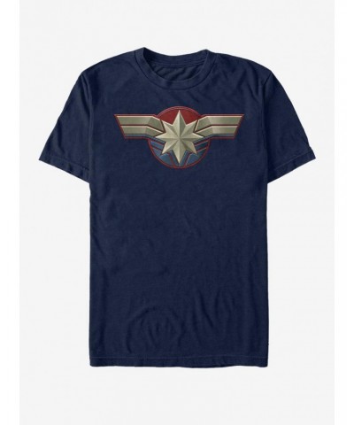 Marvel Captain Marvel Costume LOGO T-Shirt $7.27 T-Shirts