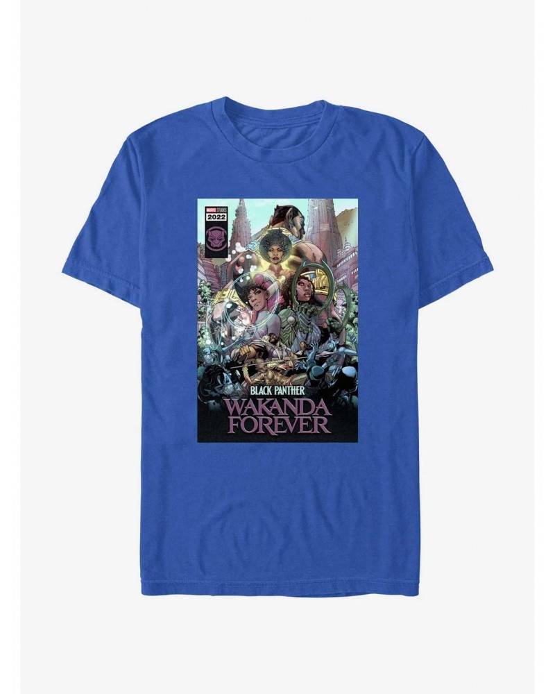 Marvel Black Panther: Wakanda Forever Comic Cover T-Shirt $9.56 T-Shirts