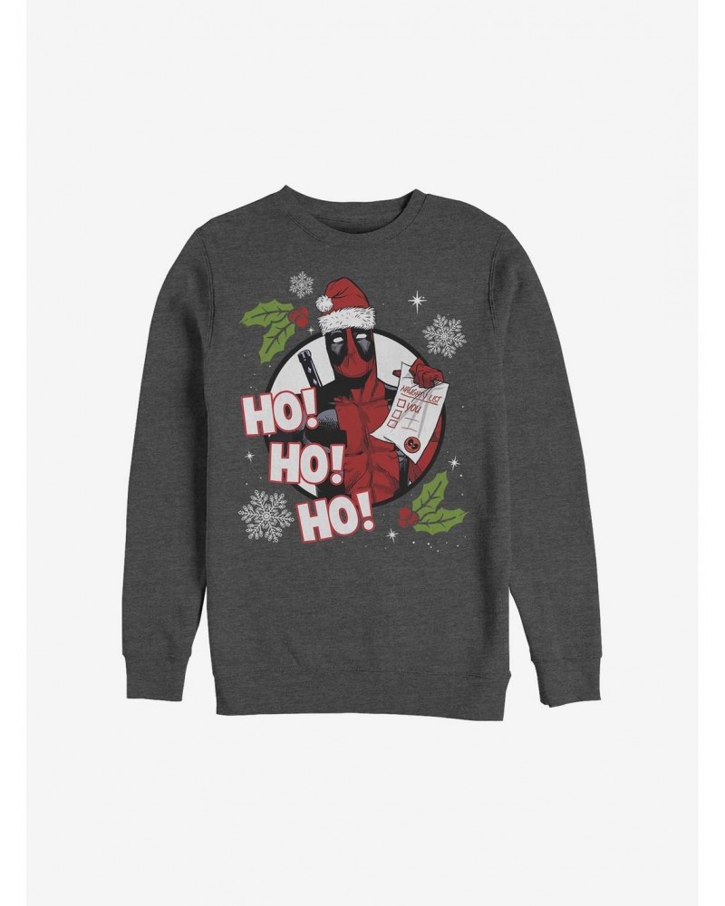 Marvel Deadpool Naughty List Sweatshirt $9.74 Sweatshirts