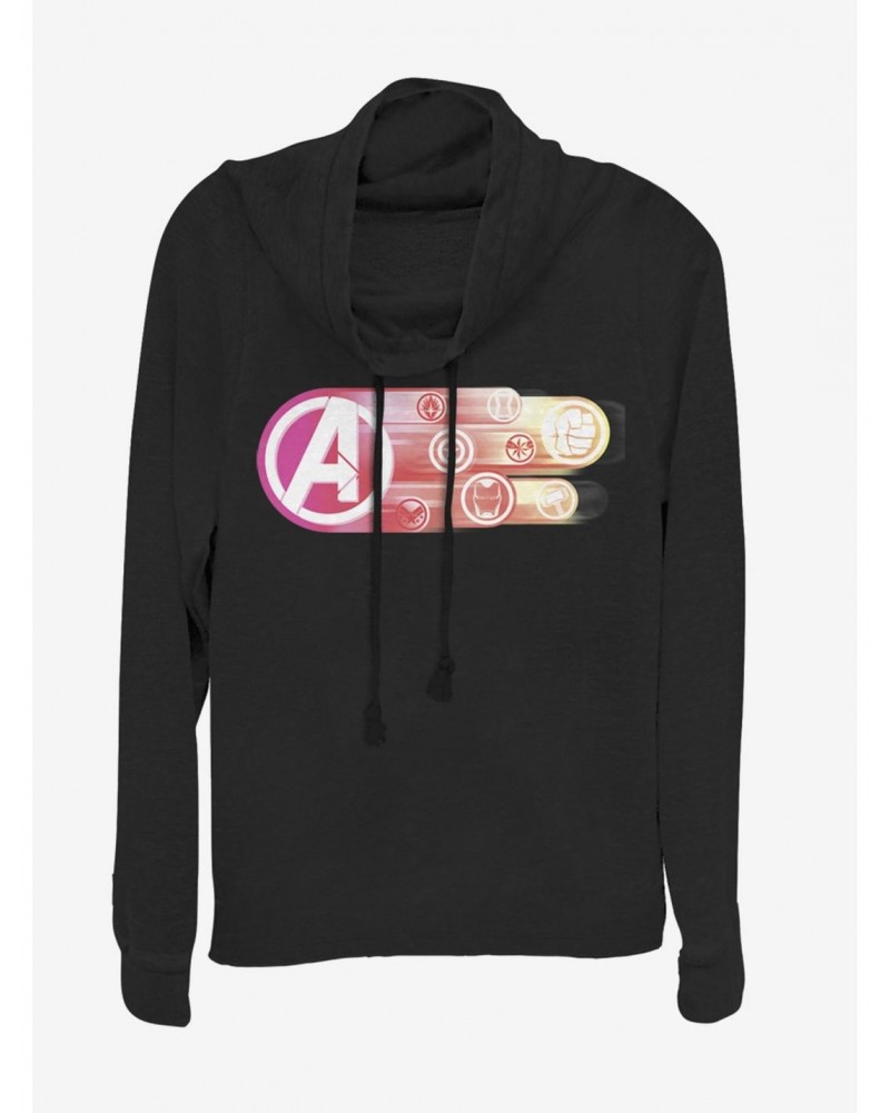 Marvel Avengers: Endgame Icons Group Cowlneck Long-Sleeve Girls Top $14.37 Tops