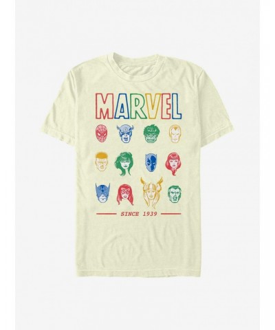 Marvel Avengers Primary Faces T-Shirt $7.46 T-Shirts