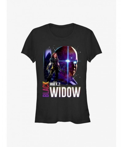 Marvel What If?? Post Apocalyptic Black Widow & The Watcher Girls T-Shirt $7.37 T-Shirts