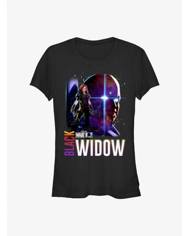 Marvel What If?? Post Apocalyptic Black Widow & The Watcher Girls T-Shirt $7.37 T-Shirts