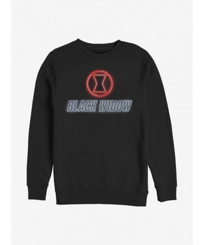 Marvel Black Widow Neon Crew Sweater $12.40 Sweaters