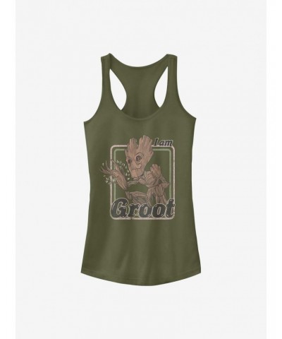 Marvel Guardians Of The Galaxy Thrifted Groot Girls Tank $8.37 Tanks