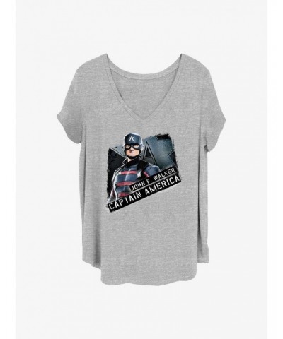 Marvel The Falcon and the Winter Soldier Walker America Girls T-Shirt Plus Size $7.40 T-Shirts