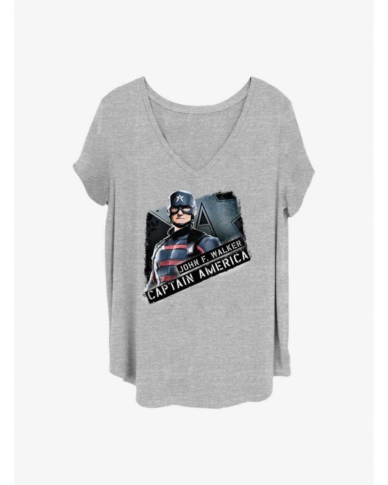 Marvel The Falcon and the Winter Soldier Walker America Girls T-Shirt Plus Size $7.40 T-Shirts