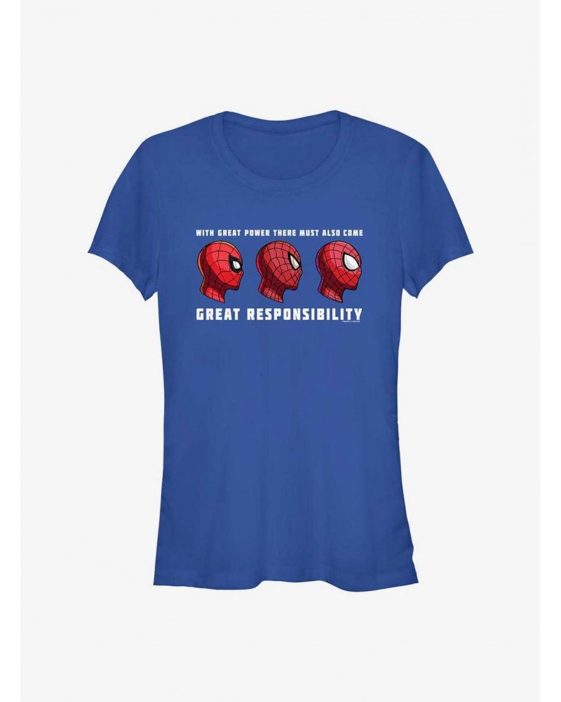 Marvel Spider-Man: No Way Home Great Responsibility Girls T-Shirt $6.57 T-Shirts