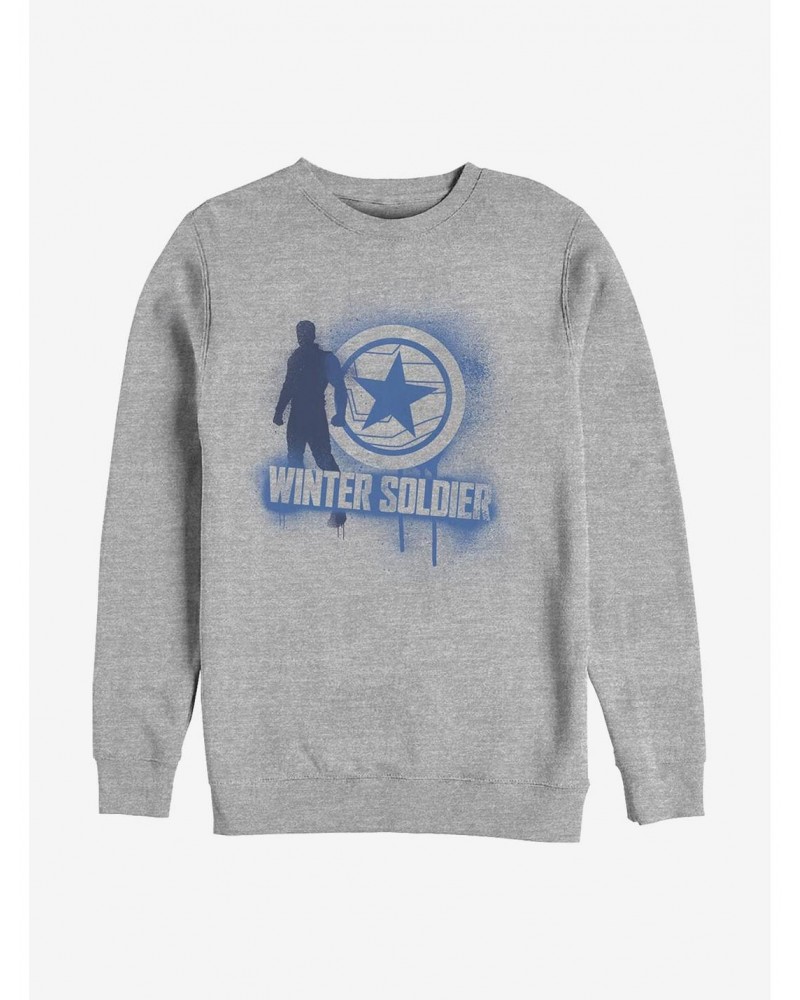 Marvel The Falcon And The Winter Soldier Name Spray Paint Crew Sweatshirt $9.74 Sweatshirts