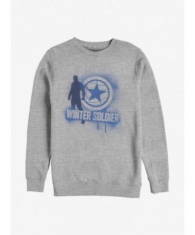 Marvel The Falcon And The Winter Soldier Name Spray Paint Crew Sweatshirt $9.74 Sweatshirts