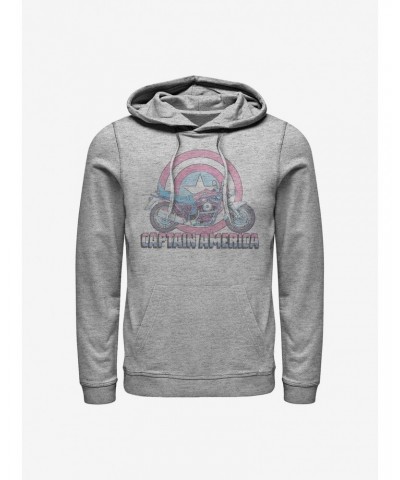 Marvel Captain America Caps Moto Hoodie $16.16 Hoodies