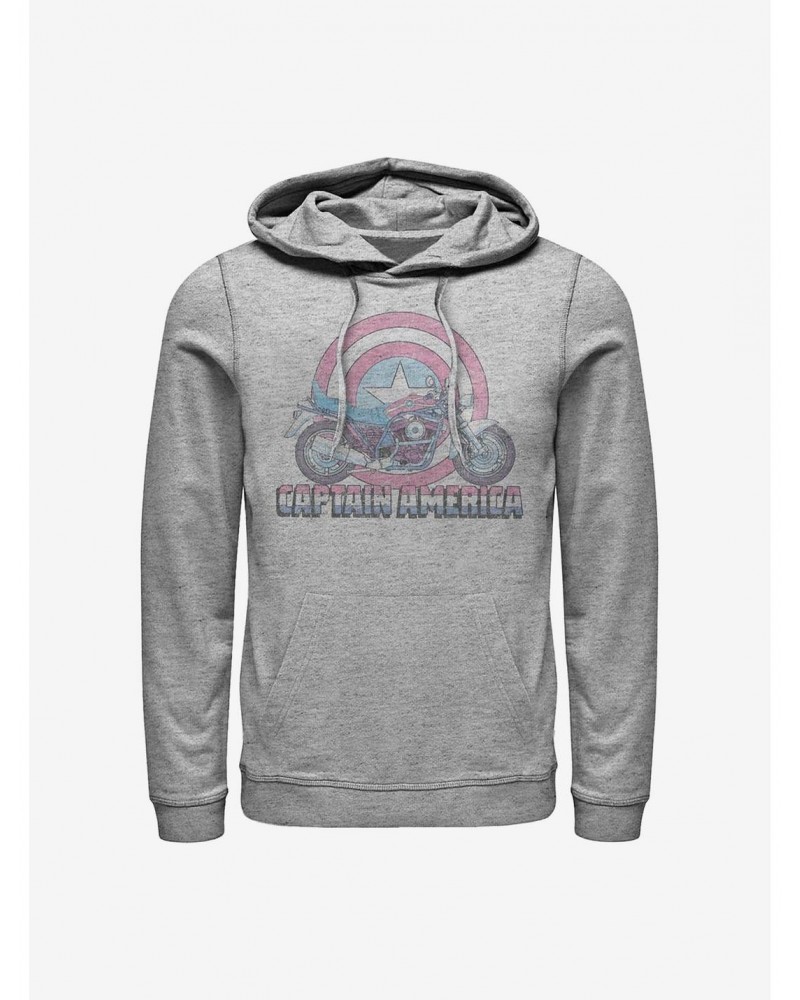 Marvel Captain America Caps Moto Hoodie $16.16 Hoodies