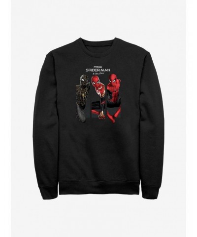 Marvel Spider-Man: No Way Home Three Poses Crew Sweatshirt $10.04 Sweatshirts