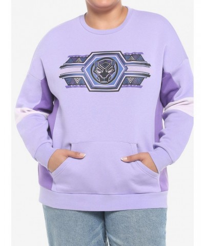 Her Universe Marvel Black Panther: Wakanda Forever Color-Block Girls Sweatshirt Plus Size $9.78 Sweatshirts