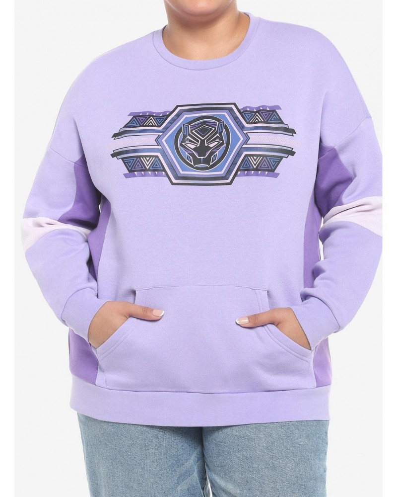 Her Universe Marvel Black Panther: Wakanda Forever Color-Block Girls Sweatshirt Plus Size $9.78 Sweatshirts