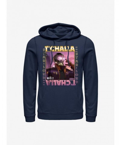 Marvel What If...? T'Challa Was Star-Lord Frame Hoodie $10.78 Hoodies