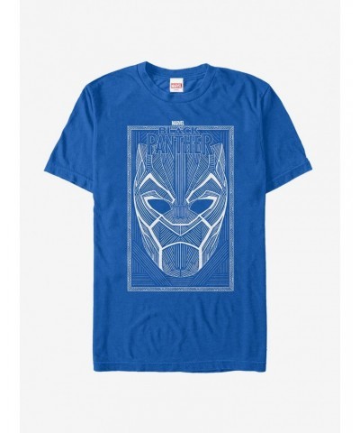 Marvel Black Panther 2018 Line Pattern T-Shirt $8.80 T-Shirts