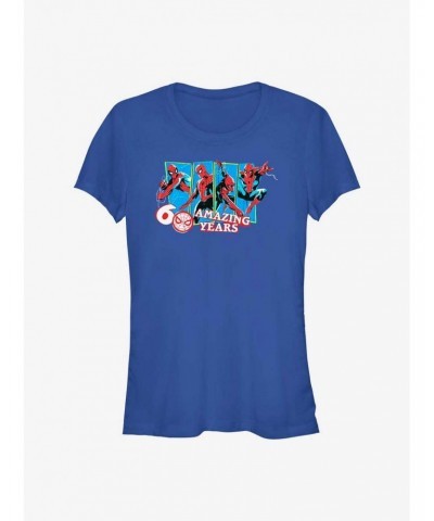 Marvel Spider-Man 60th Anniversary 60 Amazing Years Girls T-Shirt $5.98 T-Shirts