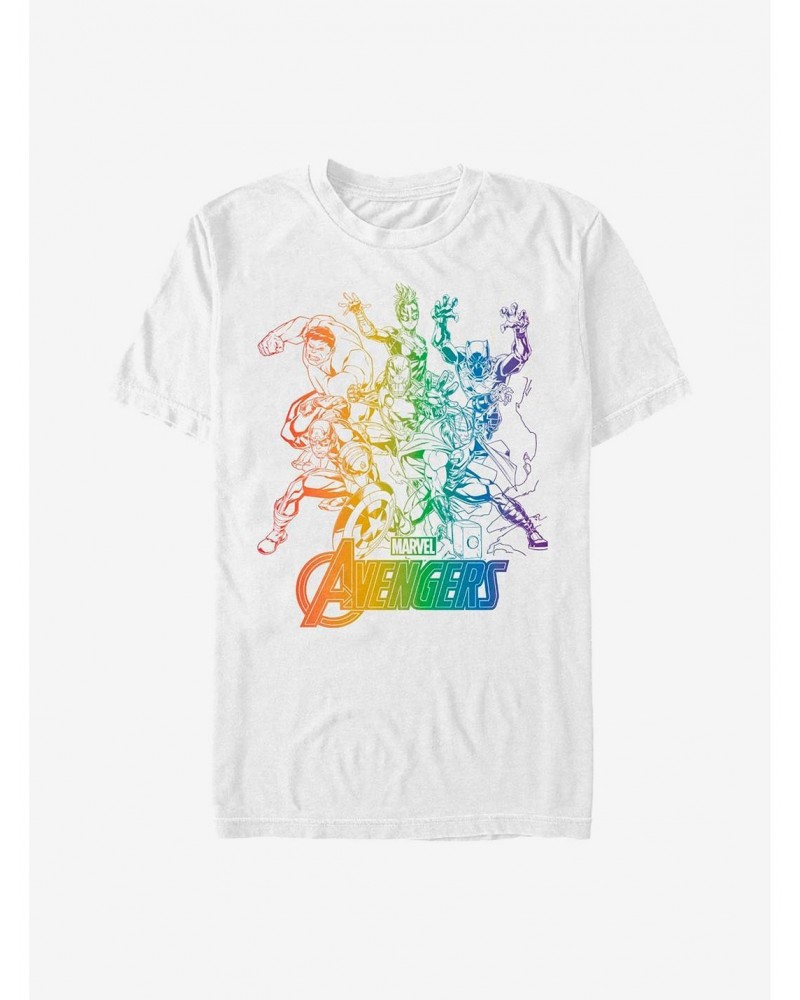 Marvel Avengers Rainbow Avengers T-Shirt $7.07 T-Shirts