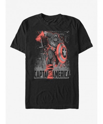 Marvel Captain America Shadow T-Shirt $8.99 T-Shirts