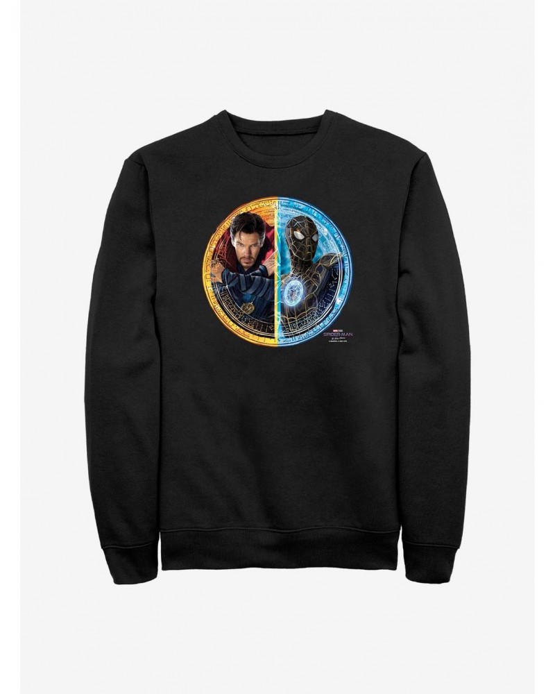 Marvel Spider-Man: No Way Home Spidey Doctor Strange Circle Crew Sweatshirt $12.40 Sweatshirts