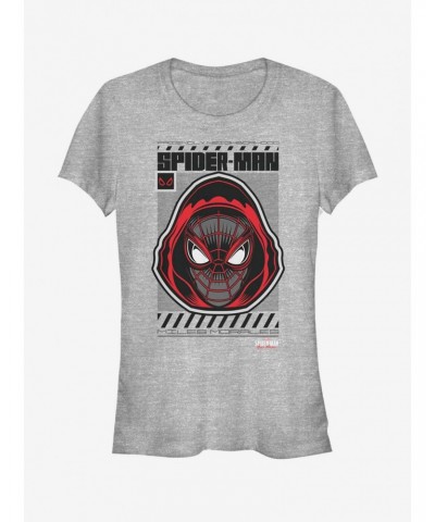 Marvel Spider-Man Hooded Hero Miles Morales Girls T-Shirt $9.16 T-Shirts