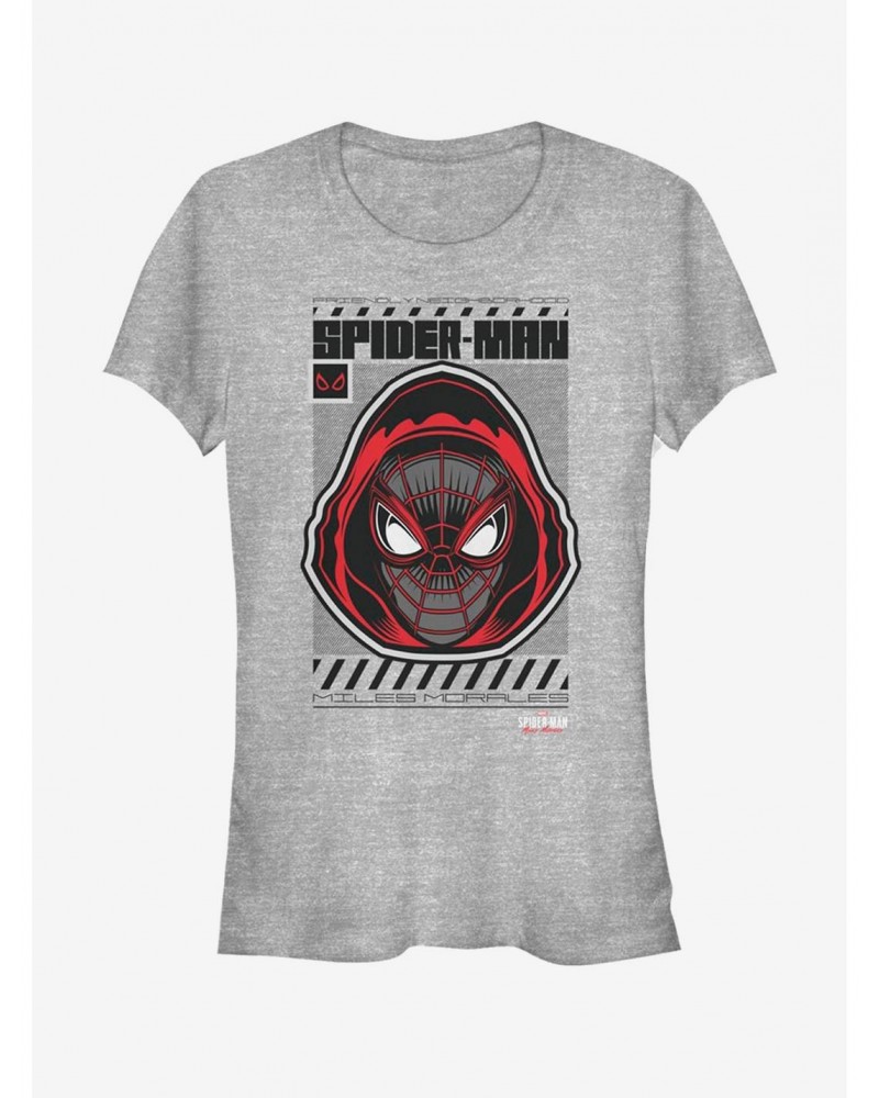 Marvel Spider-Man Hooded Hero Miles Morales Girls T-Shirt $9.16 T-Shirts