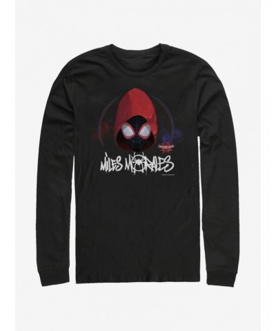 Marvel Spider-Man Hooded Miles Long-Sleeve T-Shirt $9.21 T-Shirts