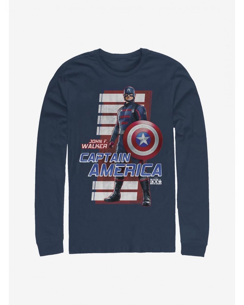 Marvel The Falcon And The Winter Soldier John F. Walker Captain America Long-Sleeve T-Shirt $8.42 T-Shirts