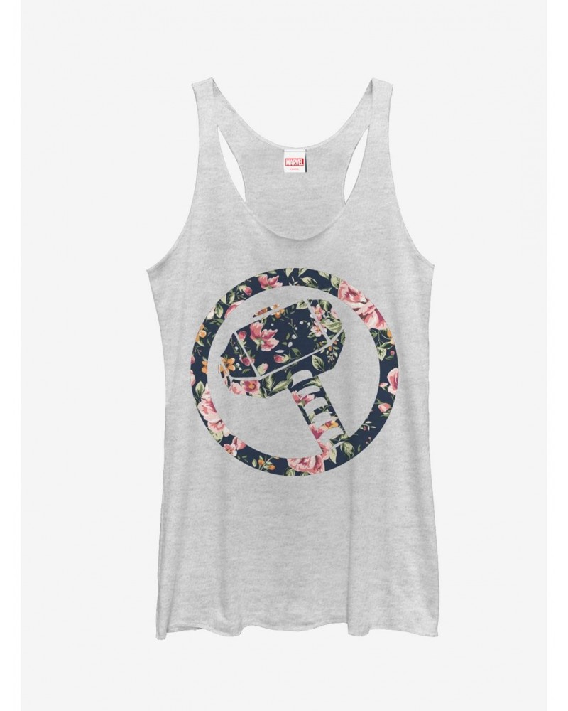 Marvel Hammer Thor Floral Print Girls Tanks $7.67 Tanks