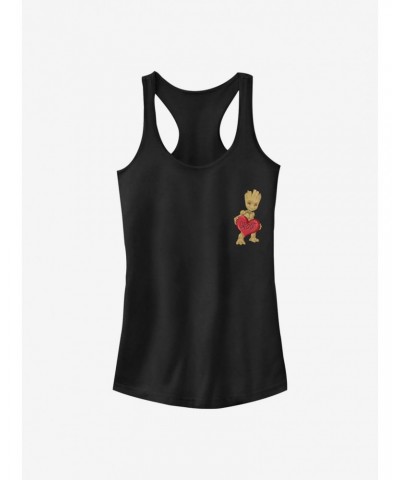 Marvel Guardians Of The Galaxy Groot Heart Girls Tank $8.76 Tanks