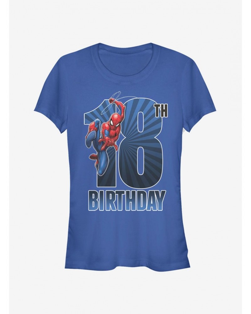 Marvel Spider-Man Spider-Man 18th Bday Girls T-Shirt $6.97 T-Shirts