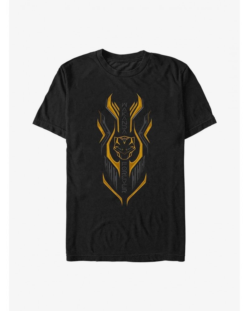 Marvel Black Panther: Wakanda Forever Vertical Badge T-Shirt $7.65 T-Shirts