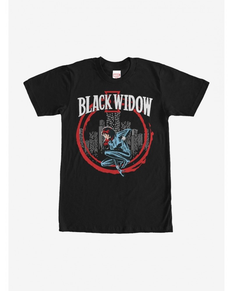 Marvel Black Widow Red Circle T-Shirt $6.31 T-Shirts