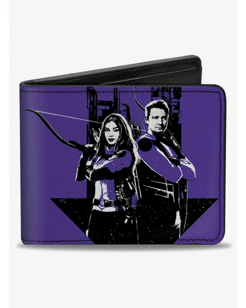 Marvel Studios Hawkeye and Kate Bishop Pose Logo Bifold Wallet $6.69 Wallets