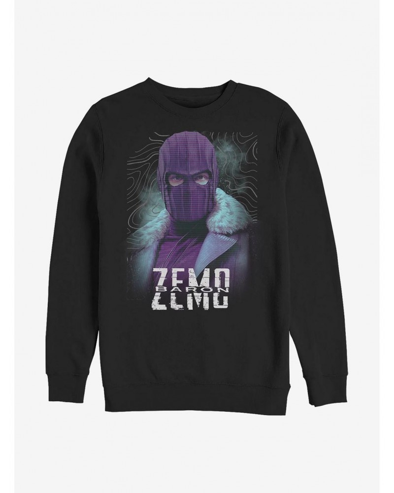 Marvel The Falcon And The Winter Soldier Zemo Purple Crew Sweatshirt $12.40 Sweatshirts