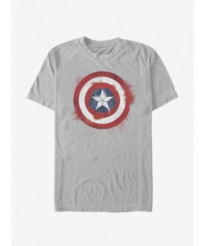 Marvel Avengers: Endgame Captain America Spray Logo T-Shirt $5.74 T-Shirts