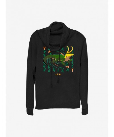 Marvel Loki Alligator Loki Deviance Cowlneck Long-Sleeve Girls Top $11.85 Tops