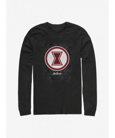 Marvel Black Widow Hex Long-Sleeve T-Shirt $10.79 T-Shirts