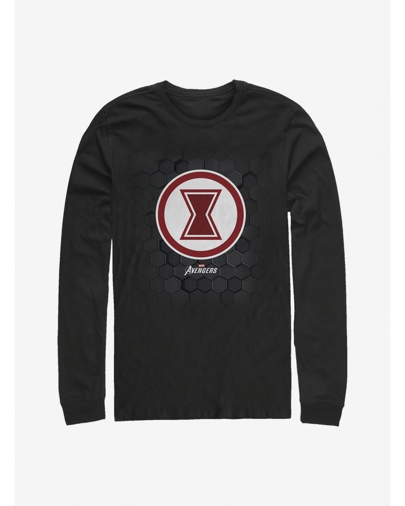 Marvel Black Widow Hex Long-Sleeve T-Shirt $10.79 T-Shirts