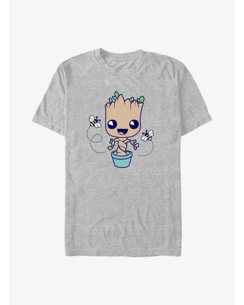 Marvel Guardians Of The Galaxy Groot Hello Spring T-Shirt $9.37 T-Shirts