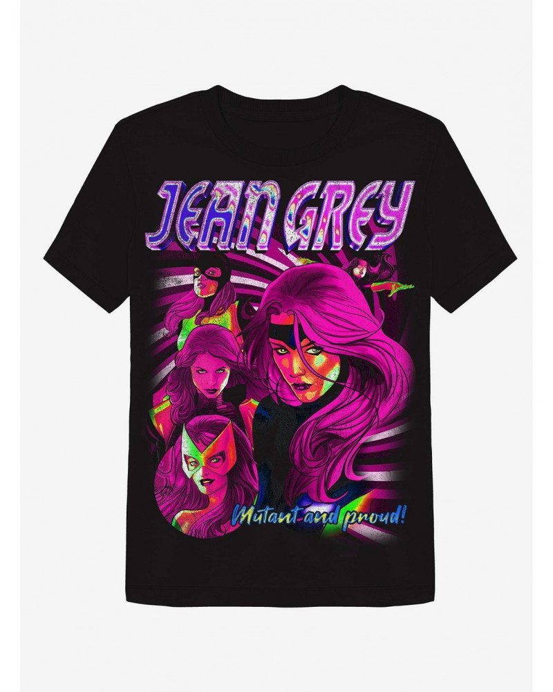 Marvel X-Men Jean Grey Collage Boyfriend Fit Girls T-Shirt $7.57 T-Shirts