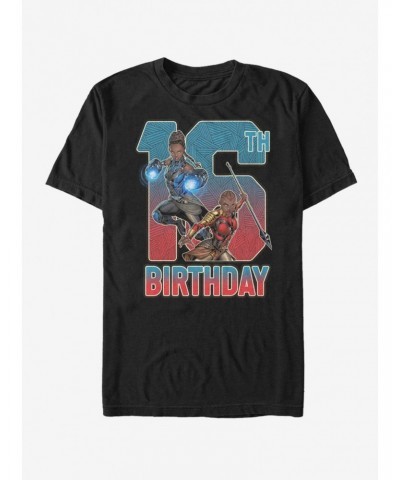 Marvel Black Panther Shuri Okoye 16th Birthday T-Shirt $6.31 T-Shirts