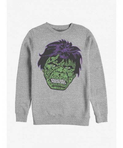 Marvel The Hulk Luck Icons Face Crew Sweatshirt $12.99 Sweatshirts