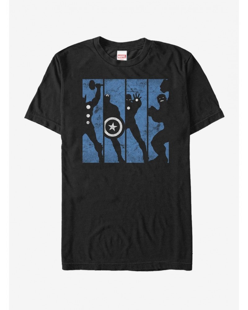 Marvel Avengers Silhouette Panels T-Shirt $7.65 T-Shirts