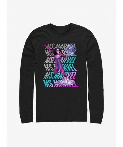 Marvel Ms. Marvel Wave Long-Sleeve T-Shirt $7.90 T-Shirts