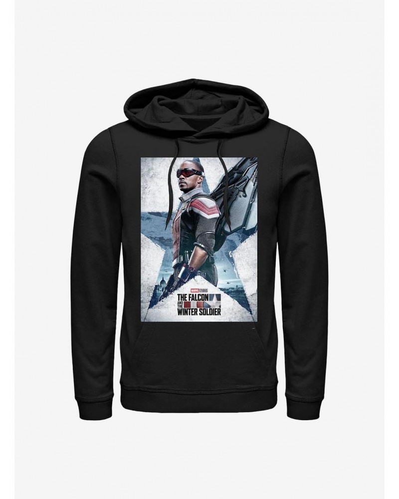 Marvel The Falcon And The Winter Soldier Falcon Poster Hoodie $11.14 Hoodies