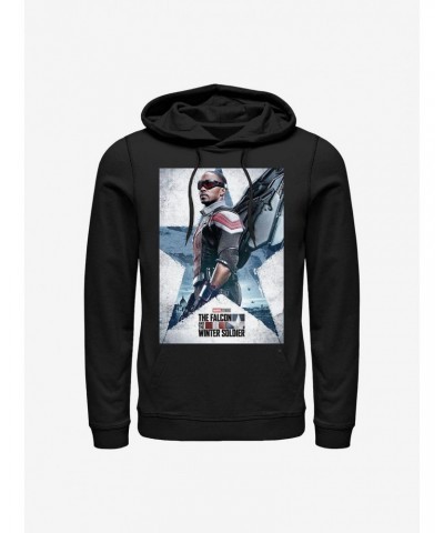 Marvel The Falcon And The Winter Soldier Falcon Poster Hoodie $11.14 Hoodies