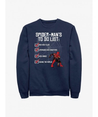 Marvel Spider-Man: No Way Home To Do List Crew Sweatshirt $12.40 Sweatshirts