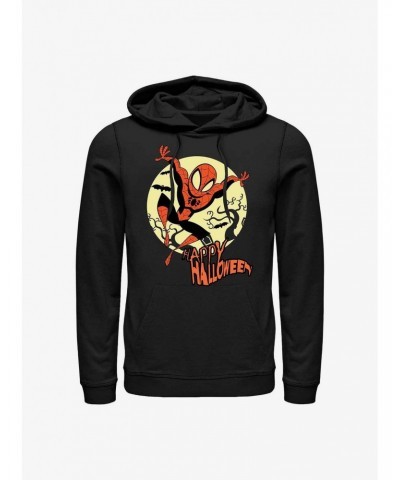 Marvel Spider-Man Halloween Moon Hoodie $12.21 Hoodies